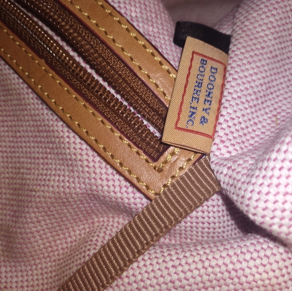 Vintage Dooney & Bourke Dual Handle Shoulder Strap Large Totebag Brown - Picture 9 of 16